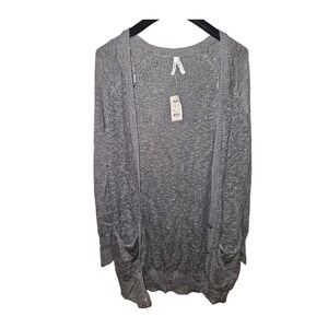 Mudd‎ Women's Gray Knit Cardigan Sweater Pockets Size M